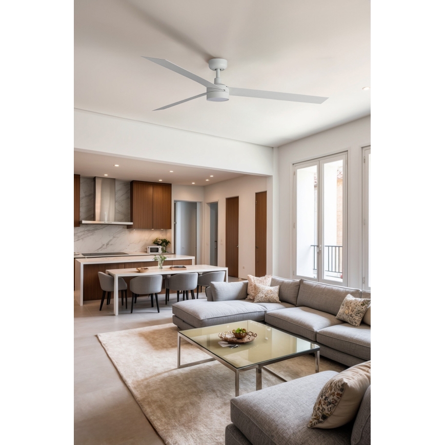 FARO 34292-1TW - LED Zatemnitven ventilator CRUISER LED/20W/230V 2700/4000/6500K pr. 160 cm bela + Daljinski upravljalnik