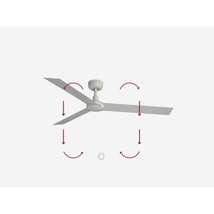 FARO 34292WP - Stropni ventilator CRUISER XL bela pr. 160 cm SMART + Daljinski upravljalnik