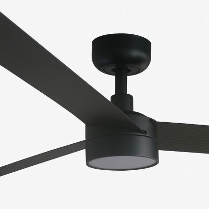 FARO 34293-1TW - LED zatemljiv stropni ventilator CRUISER XL LED/18W/230V 2700/3000/4000K, premer 160 cm, črn + daljinski upravljalnik
