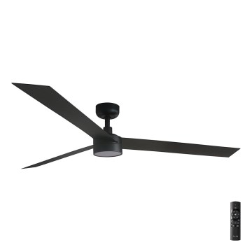FARO 34293-1TW - LED Zatemnitveni stropni ventilator CRUISER XL LED/18W/230V 2700/4000/6500K pr. 160 cm črna + Daljinski upravljalnik