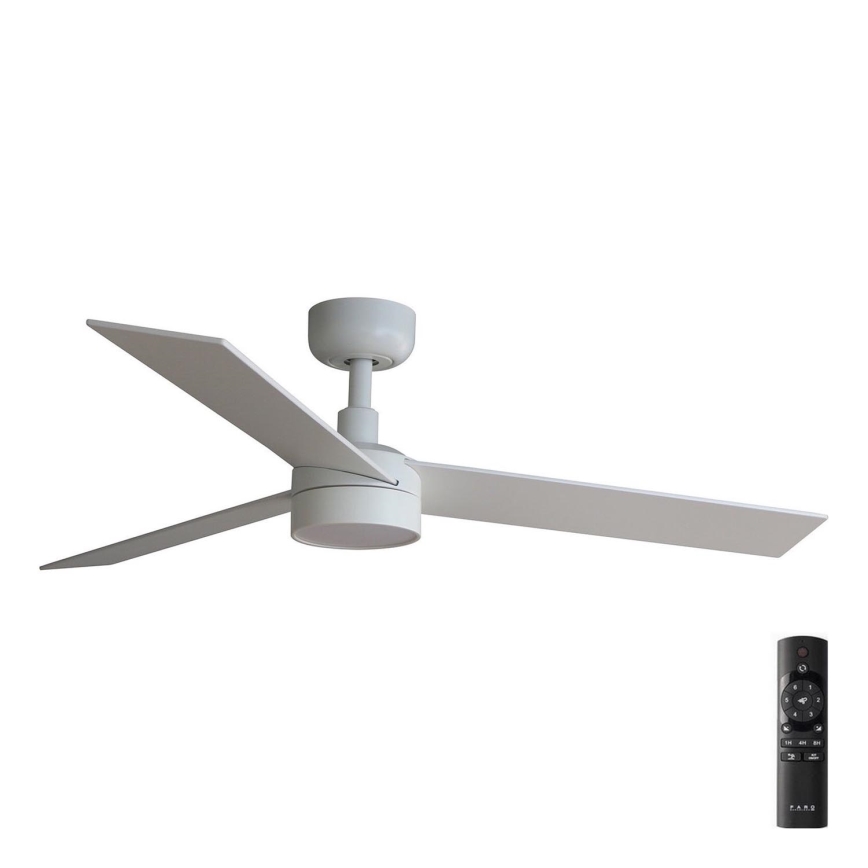 FARO 34295-1TW - LED Zatemnitveni stropni ventilator RUDDER S LED/18W/230V 2700/4000/6500K pr. 106 cm bela + Daljinski upravljalnik