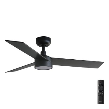 FARO 34296-1TW - LED Zatemnitveni stropni ventilator RUDDER S LED/18W/230V 2700/4000/6500K pr. 106 cm črna + Daljinski upravljalnik