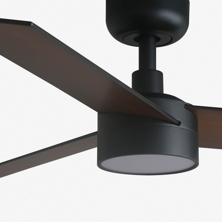 FARO 34296-1TW - LED Zatemnitveni stropni ventilator RUDDER S LED/18W/230V 2700/4000/6500K pr. 106 cm črna + Daljinski upravljalnik