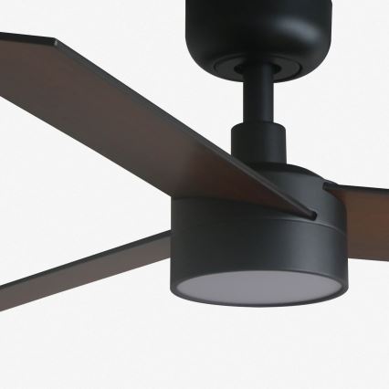 FARO 34296-1TW - Zatemljiv stropni ventilator RUDDER S z LED/18W/230V 2700/3000/4000K, premer 106 cm, črn + daljinski upravljalnik