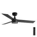 FARO 34296-1TW - Zatemljiv stropni ventilator RUDDER S z LED/18W/230V 2700/3000/4000K, premer 106 cm, črn + daljinski upravljalnik