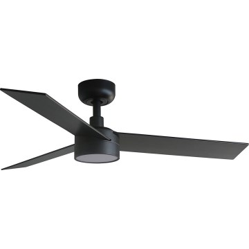 FARO 34296WT-1TW - LED Zatemnitveni stropni ventilator RUDDER S LED/18W/230V 2700/4350/6000K črna/rjava pr. 106 cm Wi-Fi Tuya + Daljinski upravljalnik