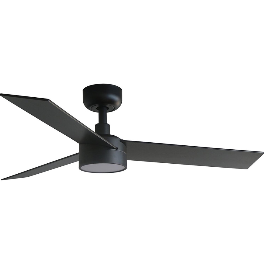 FARO 34296WT-1TW - LED Zatemnitveni stropni ventilator RUDDER S LED/18W/230V 2700/4350/6000K črna/rjava pr. 106 cm Wi-Fi Tuya + Daljinski upravljalnik