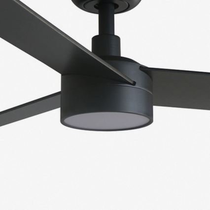 FARO 34296WT-1TW - LED Zatemnitveni stropni ventilator RUDDER S LED/18W/230V 2700/4350/6000K črna/rjava pr. 106 cm Wi-Fi Tuya + Daljinski upravljalnik