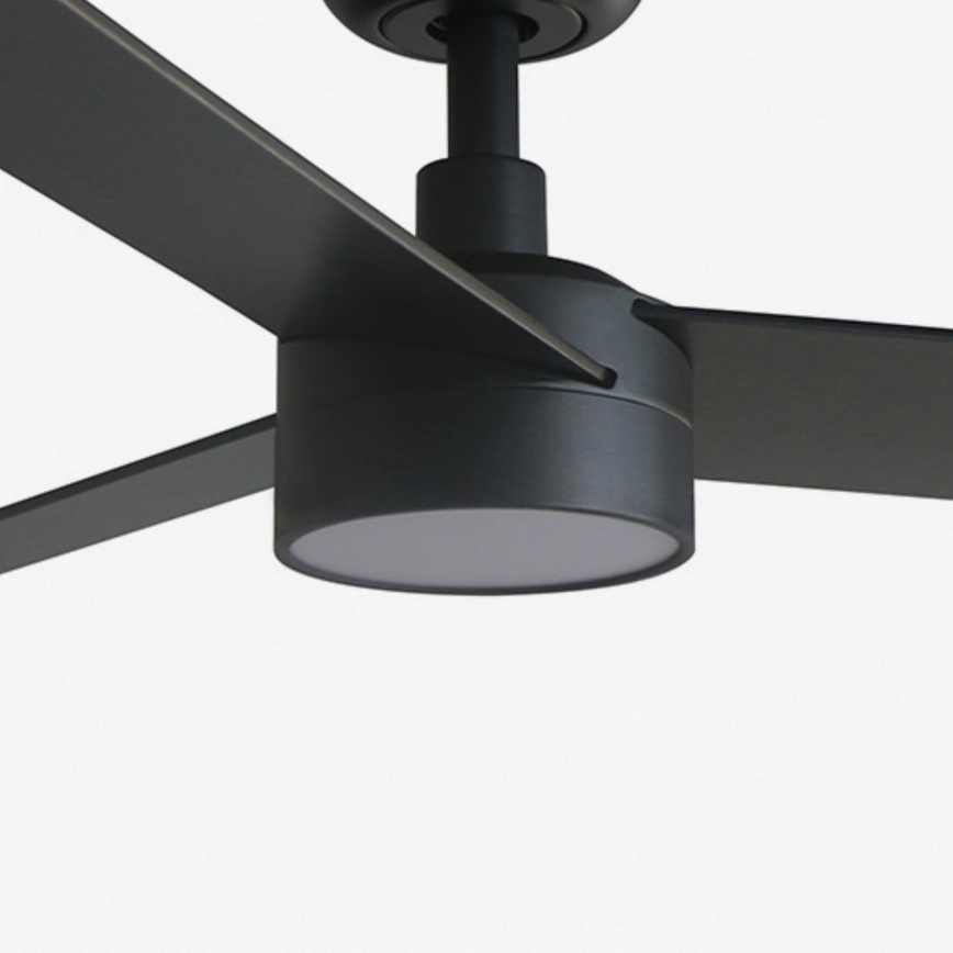FARO 34296WT-1TW - LED Zatemnitveni stropni ventilator RUDDER S LED/18W/230V 2700/4350/6000K črna/rjava pr. 106 cm Wi-Fi Tuya + Daljinski upravljalnik