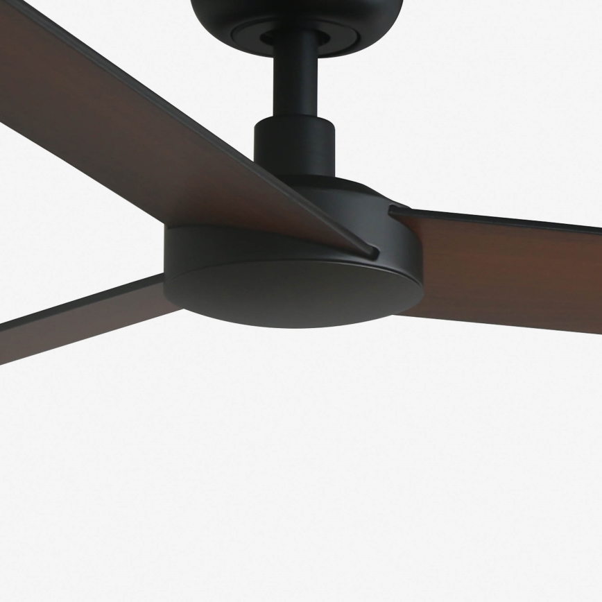 FARO 34296WT - Stropni ventilator RUDDER S črna/rjava pr. 106 cm Wi-Fi Tuya + Daljinski upravljalnik