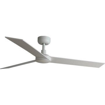 FARO 34297WT - Stropni ventilator RUDDER L bela/bež pr. 132 cm Wi-Fi Tuya + Daljinski upravljalnik