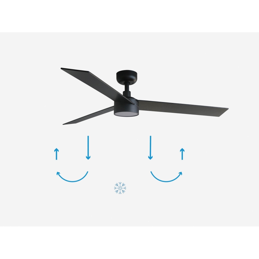 FARO 34298-1TW - LED zatemnitveni ventilator RUDDER L LED/20W/230V 2700/4000/6500K premer 132 cm + daljinski upravljalnik