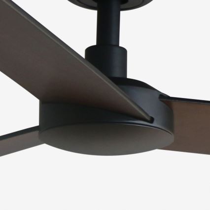 FARO 34298WP - Stropni ventilator RUDDER L črna pr. 132 cm SMART + Daljinski upravljalnik