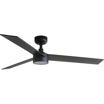 FARO 34298WT-1TW - LED Zatemnitveni stropni ventilator RUDDER L LED/18W/230V 2700/4350/6000K črna pr. 132 cm Wi-Fi Tuya + Daljinski upravljalnik