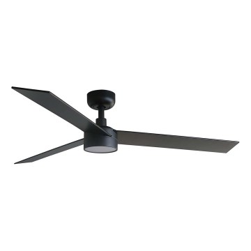 FARO 34298WT1S - LED zatemljiv stropni ventilator RUDDER L LED/18W/230V 2700/3000/4000K premer 132 cm rjava/črna Wi-Fi Tuya + daljinski upravljalnik
