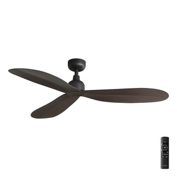 FARO 34301 - Stropni ventilator PALMA rjava pr. 129 cm IP44 + Daljinski upravljalnik