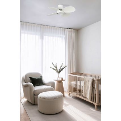 FARO 34315 - LED Zatemnitveni stropni ventilator KLOVER S LED/20W/230V 2700/4000/6500K bela pr. 80 cm + Daljinski upravljalnik