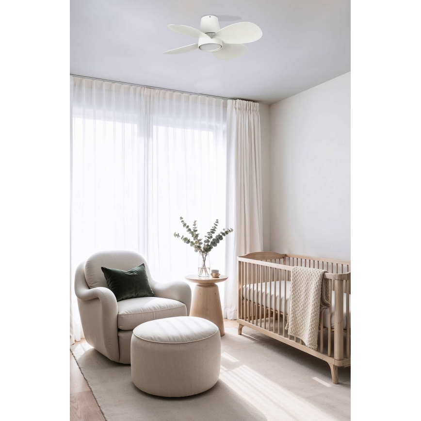 FARO 34315 - LED Zatemnitveni stropni ventilator KLOVER S LED/20W/230V 2700/4000/6500K bela pr. 80 cm + Daljinski upravljalnik
