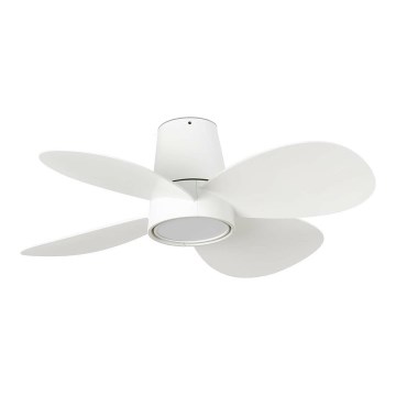 FARO 34315WT - LED Zatemnitveni stropni ventilator KLOVER TUB S LED/20W/230V 2700/4000/6500K bela pr. 80 cm Wi-Fi Tuya + Daljinski upravljalnik