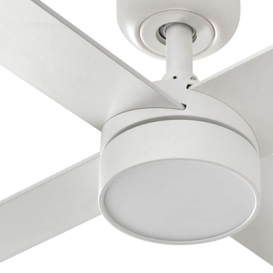 FARO 34355WT-1TW - Zatemljiv LED stropni ventilator RUDDER L LED/18W/230V 2700/3000/4000K bela/bež premer 132 cm Wi-Fi Tuya + daljinski upravljalnik