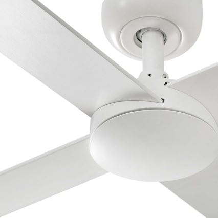 FARO 34355WT - Stropni ventilator RUDDER L bela/bež pr. 132 cm Wi-Fi Tuya + Daljinski upravljalnik