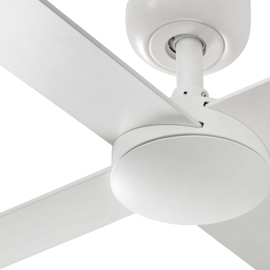 FARO 34355WT - Stropni ventilator RUDDER L bela/bež pr. 132 cm Wi-Fi Tuya + Daljinski upravljalnik