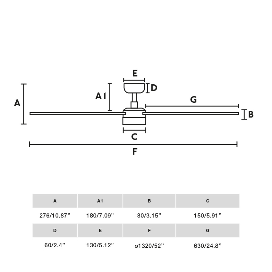 FARO 34356-1TW - LED Zatemnitveni stropni ventilator RUDDER L LED/20W/230V črna/rjava pr. 132 cm + Daljinski upravljalnik