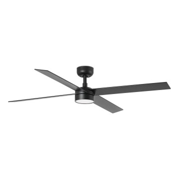 FARO 34356-1TW - LED Zatemnitveni stropni ventilator RUDDER L LED/20W/230V črna/rjava pr. 132 cm + Daljinski upravljalnik