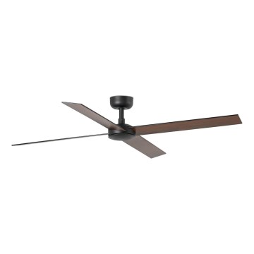 FARO 34356 - Stropni ventilator RUDDER L rjava/črna pr. 132 cm + Daljinski upravljalnik