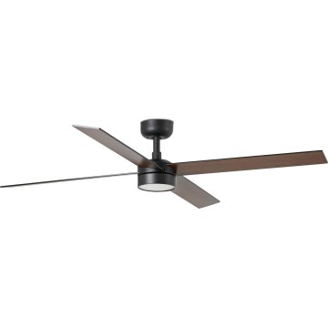 FARO 34356WT-1TW - LED Zatemnitveni stropni ventilator RUDDER L LED/18W/230V 2700/4350/6000K rjava/črna pr. 132 cm Wi-Fi Tuya + Daljinski upravljalnik