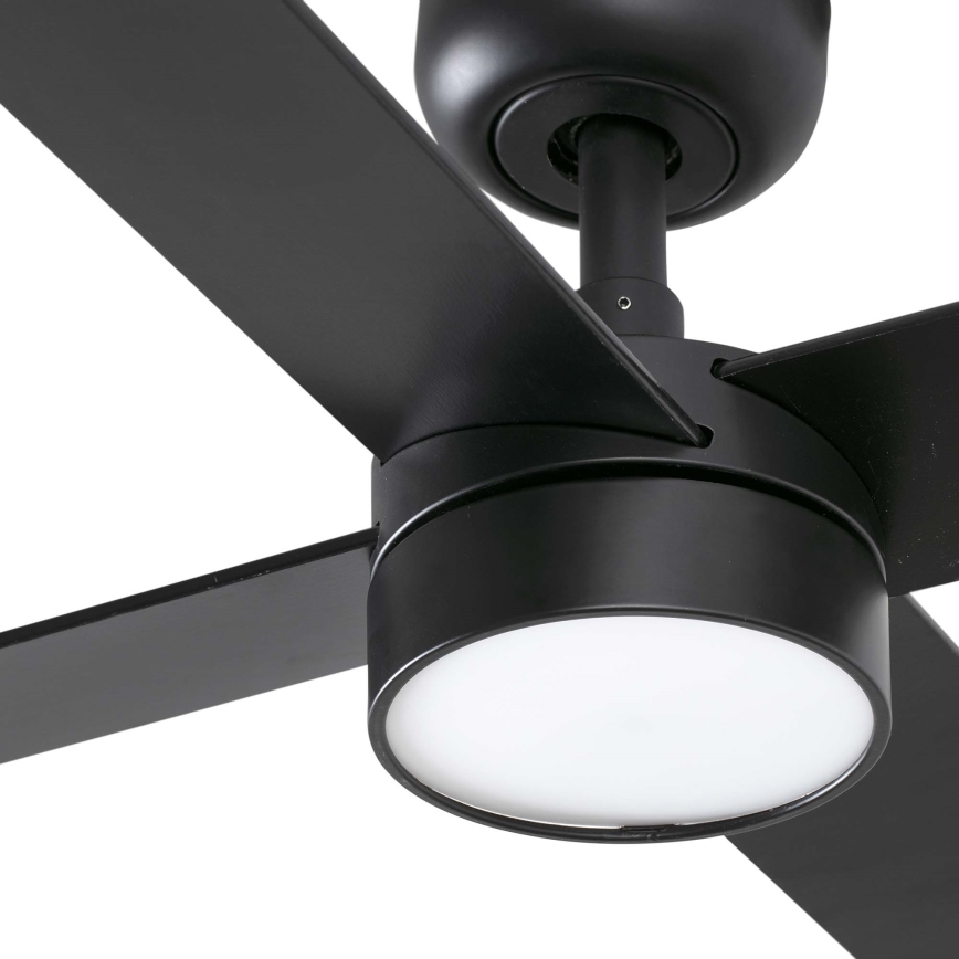 FARO 34356WT-1TW - LED Zatemnitveni stropni ventilator RUDDER L LED/18W/230V 2700/4350/6000K rjava/črna pr. 132 cm Wi-Fi Tuya + Daljinski upravljalnik