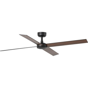 FARO 34356WT - Stropni ventilator RUDDER L rjava/črna pr. 132 cm Wi-Fi Tuya + Daljinski upravljalnik