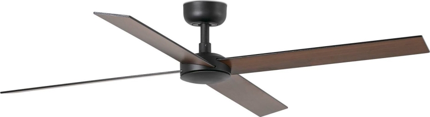 FARO 34356WT - Stropni ventilator RUDDER L rjava/črna pr. 132 cm Wi-Fi Tuya + Daljinski upravljalnik