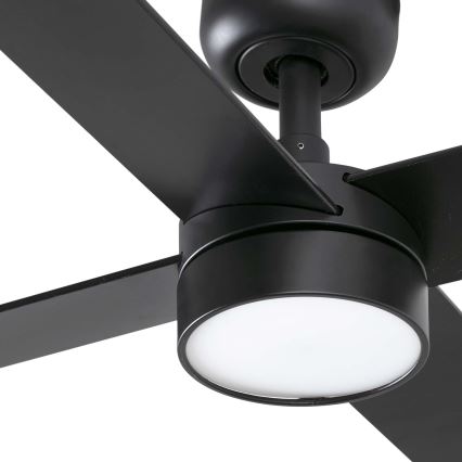 FARO 34356WT1S - LED stropni ventilator RUDDER L z možnostjo zatemnitve LED/18W/230V 2700/3000/4000K premer 132 cm rjava/črna Wi-Fi Tuya + daljinski upravljalnik