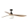 FARO 34360WT-11L - Stropni ventilator OUTWOOD L 1xE27/15W/230V rjav/črn premer 150 cm Wi-Fi Tuya IP44 + daljinski upravljalnik
