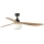 FARO 34360WT-11L - Stropni ventilator OUTWOOD L 1xE27/15W/230V rjava/črna pr. 150 cm Wi-Fi Tuya IP44 + Daljinski upravljalnik