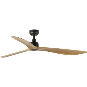 FARO 34360WT - Stropni ventilator OUTWOOD L rjava/črna pr. 150 cm Wi-Fi Tuya IP44 + Daljinski upravljalnik