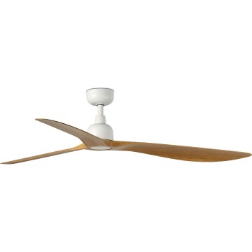 FARO 34361 - Stropni ventilator OUTWOOD L rjava/bela pr. 150 cm IP44 + Daljinski upravljalnik