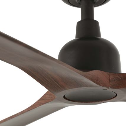 FARO 34362 - Stropni ventilator OUTWOOD L rjava/črna pr. 150 cm IP44 + Daljinski upravljalnik