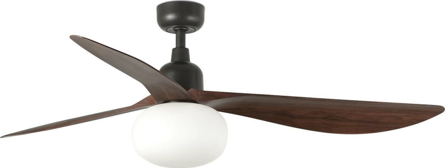 FARO 34362WT-11L - Stropni ventilator OUTWOOD L 1xE27/15W/230V rjava/črna pr. 150 cm Wi-Fi Tuya IP44 + Daljinski upravljalnik