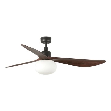 FARO 34362WT-11L - Stropni ventilator OUTWOOD L 1xE27/15W/230V smešano br.črn Ø150 cm Wi-Fi Tuya IP44 + daljinsko upravljanje