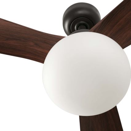 FARO 34362WT-11L - Stropni ventilator OUTWOOD L 1xE27/15W/230V rjava/črna pr. 150 cm Wi-Fi Tuya IP44 + Daljinski upravljalnik