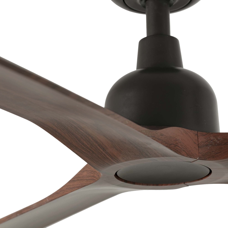 FARO 34362WT - Stropni ventilator OUTWOOD L rjava/črna pr. 150 cm Wi-Fi Tuya IP44 + Daljinski upravljalnik