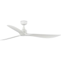 FARO 34363WT - Stropni ventilator OUTWOOD L bela pr. 150 cm Wi-Fi Tuya IP44 + Daljinski upravljalnik