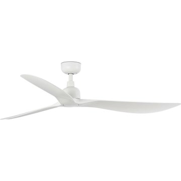 FARO 34363WT - Stropni ventilator OUTWOOD L bela pr. 150 cm Wi-Fi Tuya IP44 + Daljinski upravljalnik