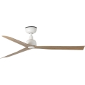 FARO 34370 - Stropni ventilator MARINE M, premer 125 cm, rjav/bel, IP44 + daljinski upravljalnik