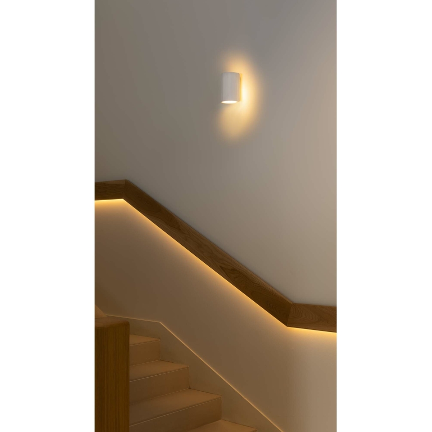 FARO 40522 - Stenska svetilka SOLE 1xGU10/8W/230V bela okrogla
