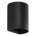 FARO 40523 - Stenska svetilka SOLE 1xGU10/8W/230V črna okrogla