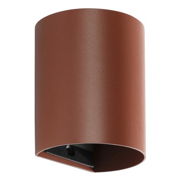 FARO 40525 - Stenska svetilka SOLE 1xGU10/8W/230V opečna okrogla