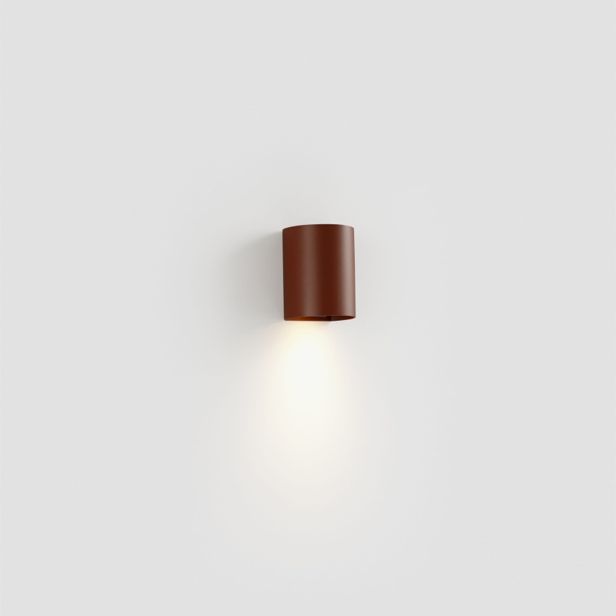 FARO 40525 - Stenska svetilka SOLE 1xGU10/8W/230V opečna okrogla
